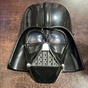 Black Darth Vader Mask with Cape Size Kids Large